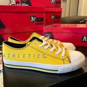 Oakland Athletics FOCO Tonal Wordmark Canvas Shoes - Men's Size 11 - NEW, IN BOX
